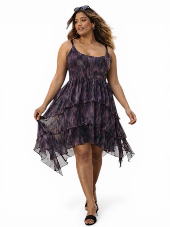 torrid Dresses & Skirts - NWT Torrid Black Marble Print Tiered Cami Mini Dress Flowy Gauze Plus 3 22/24
